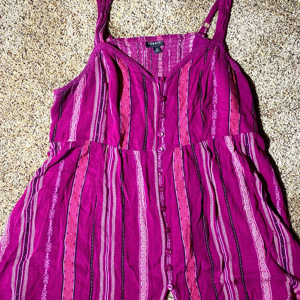 Torrid Purple Tank Blouse Size 2